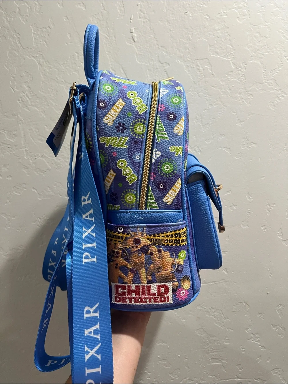 Pixar Monsters Inc Kids Blue Backpack